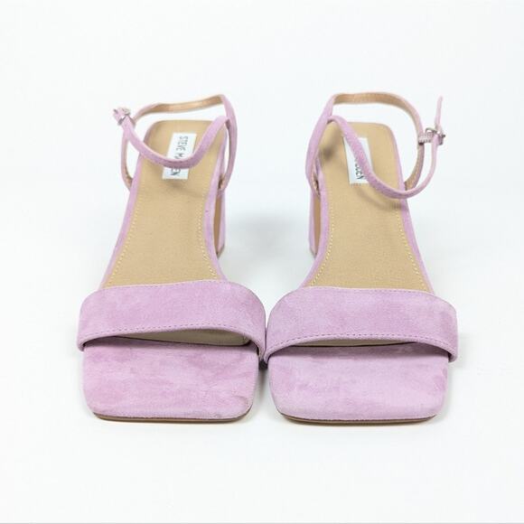 Steve Madden A Buzz Lilac Suede Block Heel Sandals Size 9.5 - Picture 3 of 10